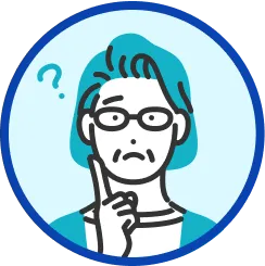 悩んでいる女性のイラスト